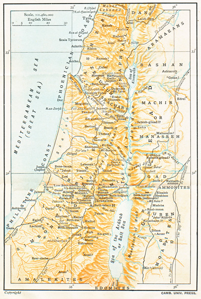 Map of the the Hold Land to Illustate the Books of Samuel - frontispiece