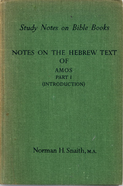 Norman Henry Snaith [1898-1982], Studies in the Psalter